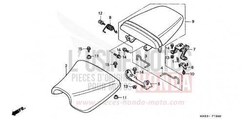 SIEGE CBR900RRX de 1999